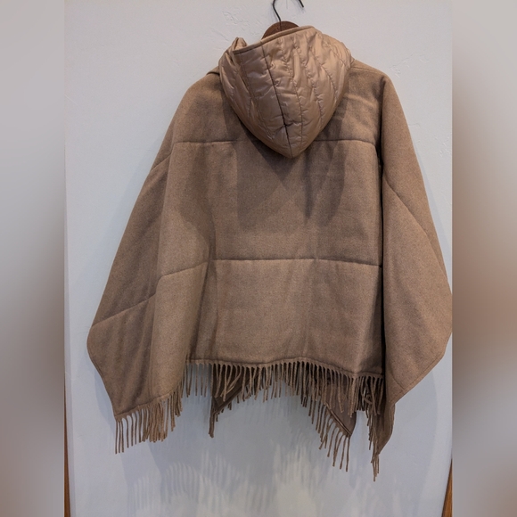 Seventy Venezia Cape Italian Designer Poncho Wool Fringe - Picture 7 of 7